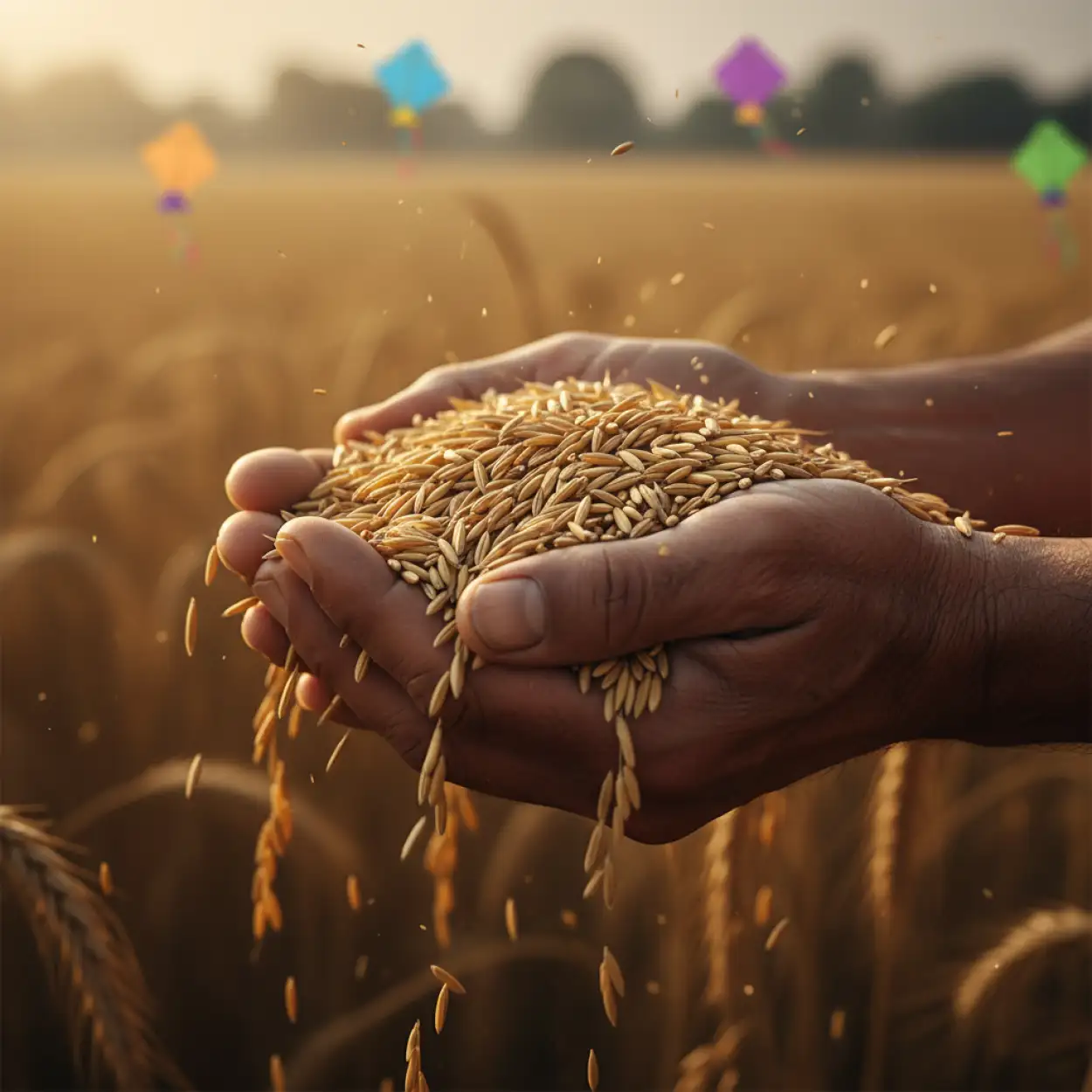 makar sankranti background clean sky kite scene