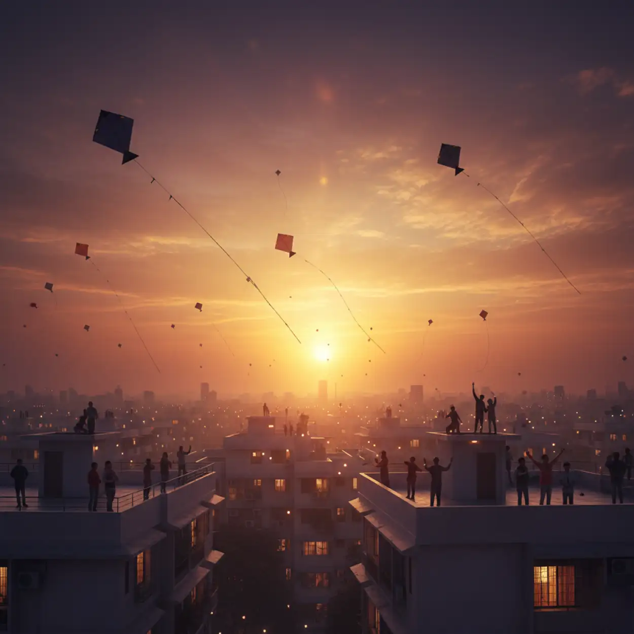 makar sankranti background creative art