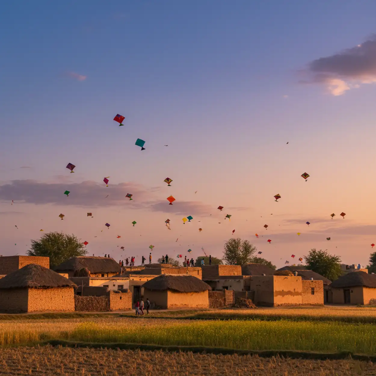 makar sankranti background creative design