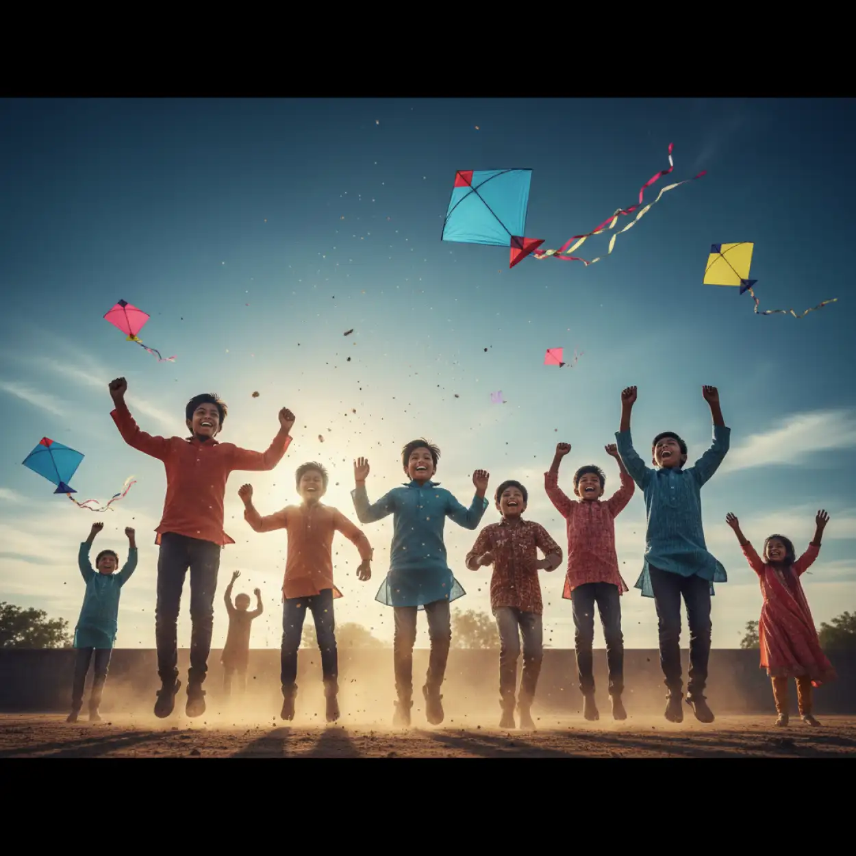 makar sankranti background crop field