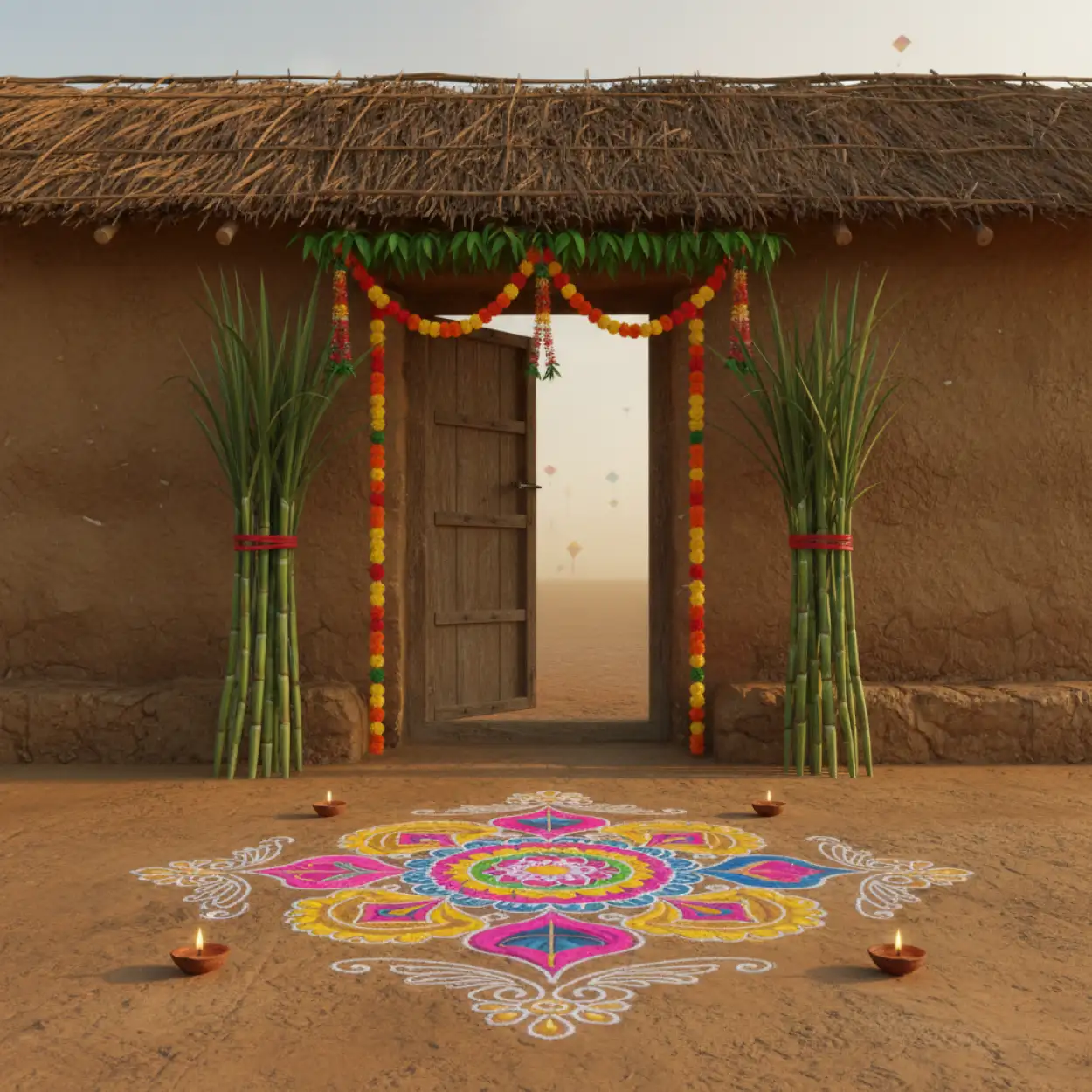 makar sankranti background for banner design