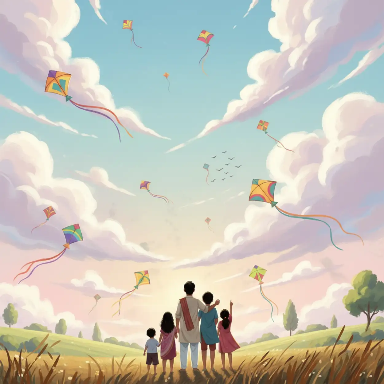 makar sankranti background for graphic design