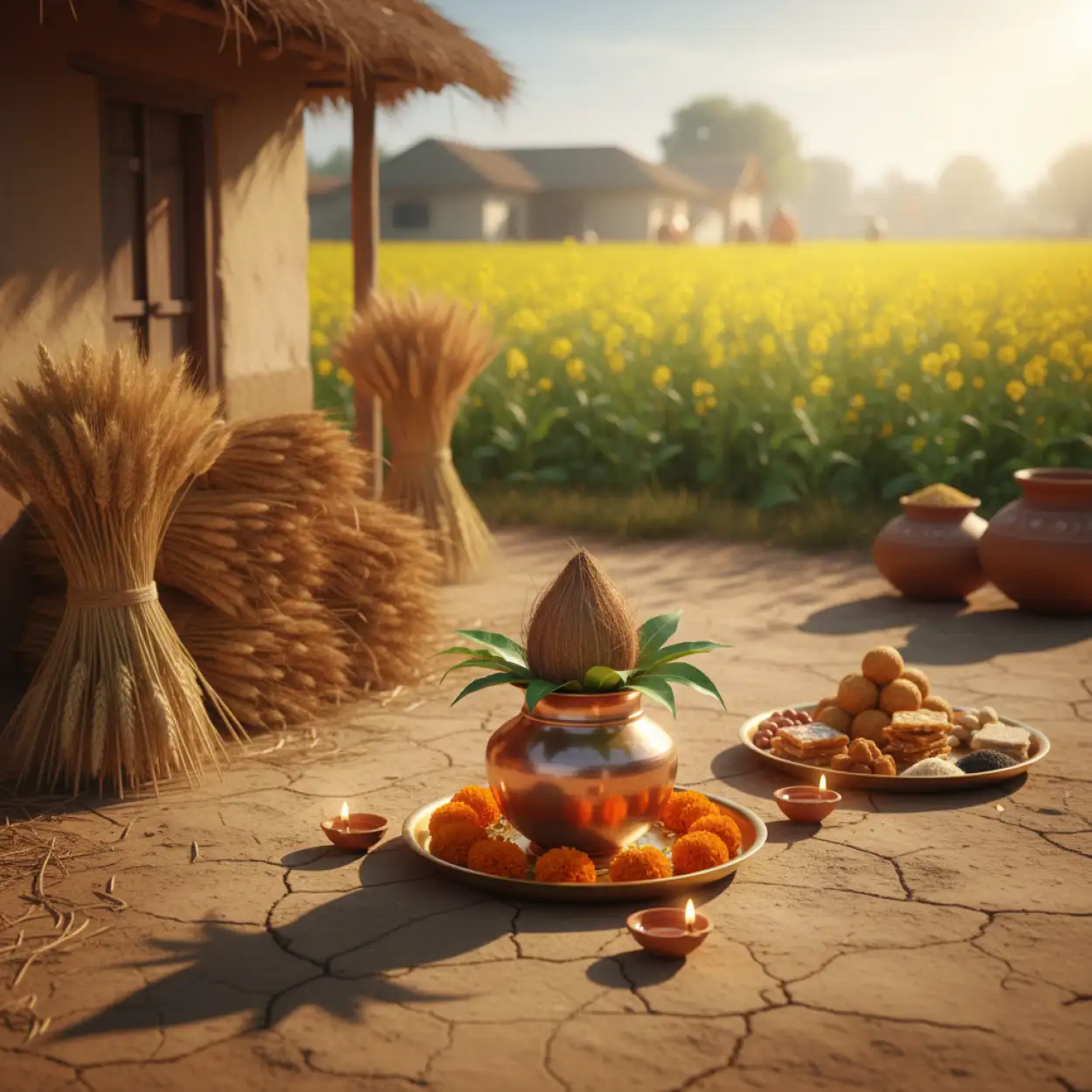 makar sankranti background hd 4k