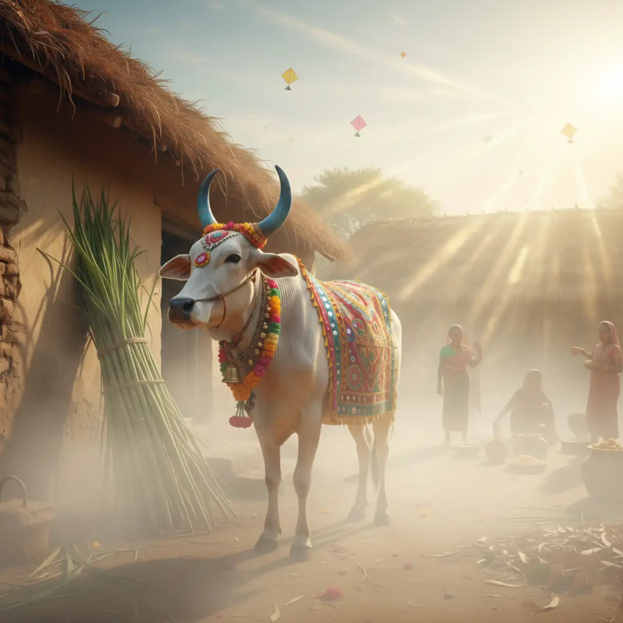 makar sankranti background horizontal