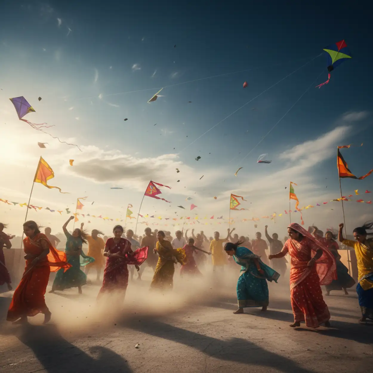 makar sankranti background kite festival india