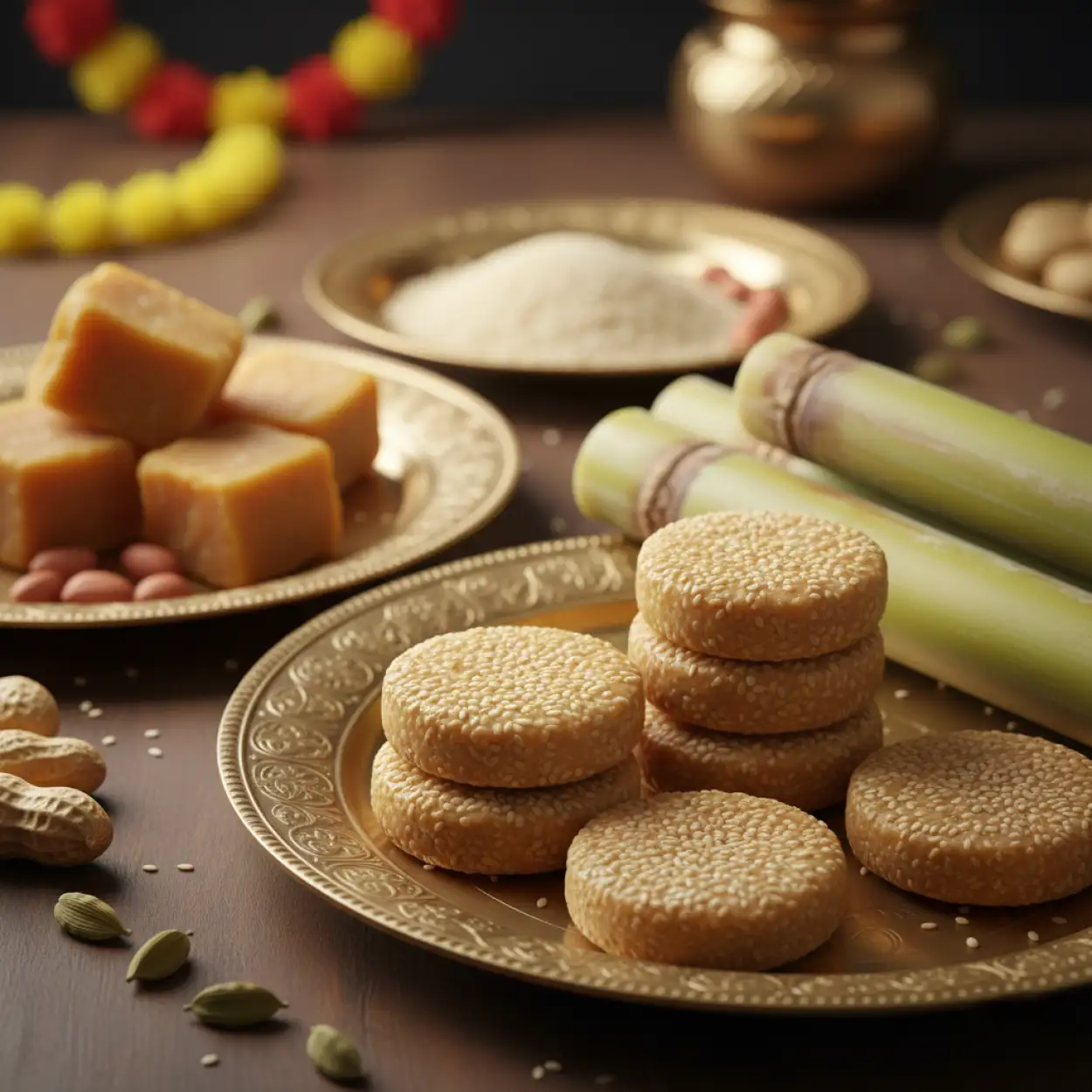 makar sankranti background minimal traditional look