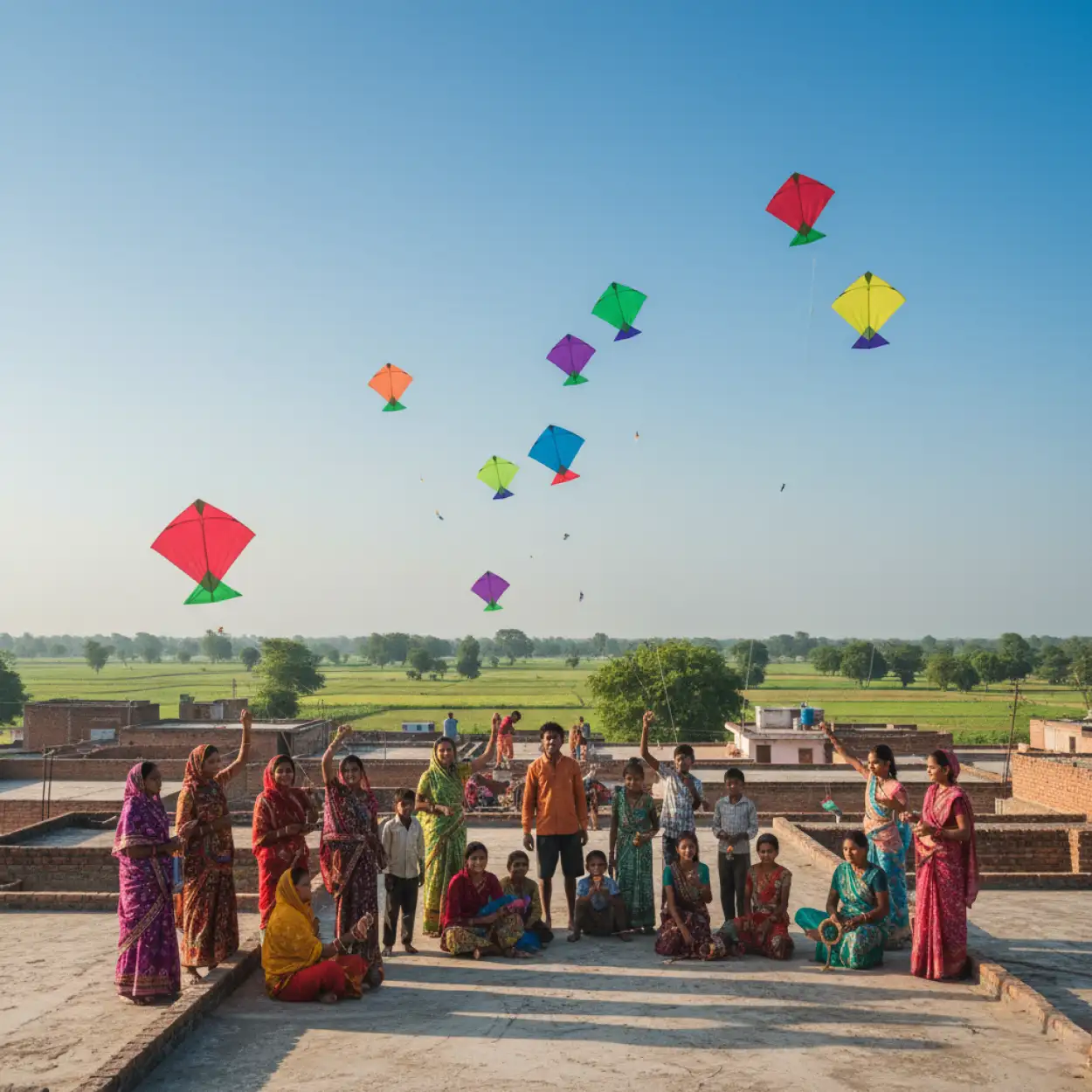 makar sankranti background north india