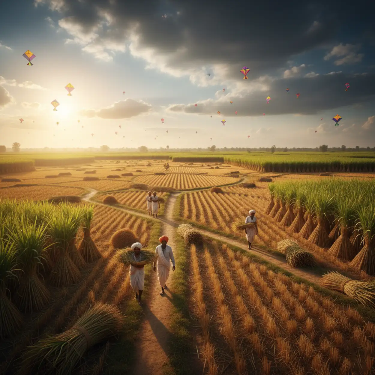 makar sankranti background premium design