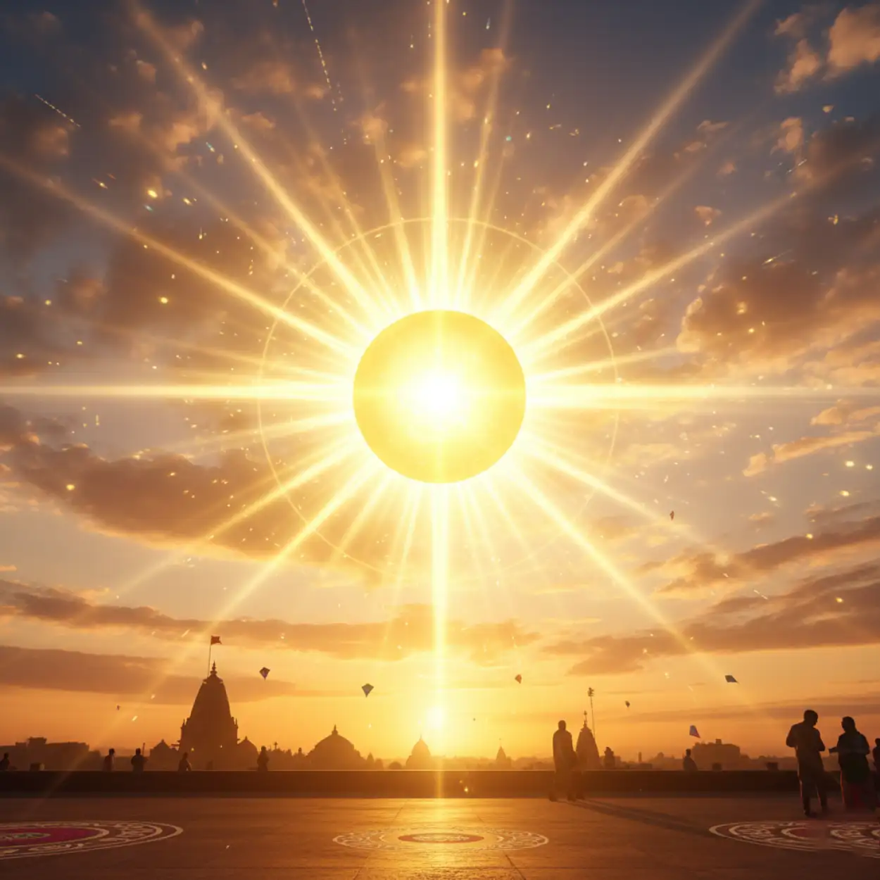 makar sankranti background rural india