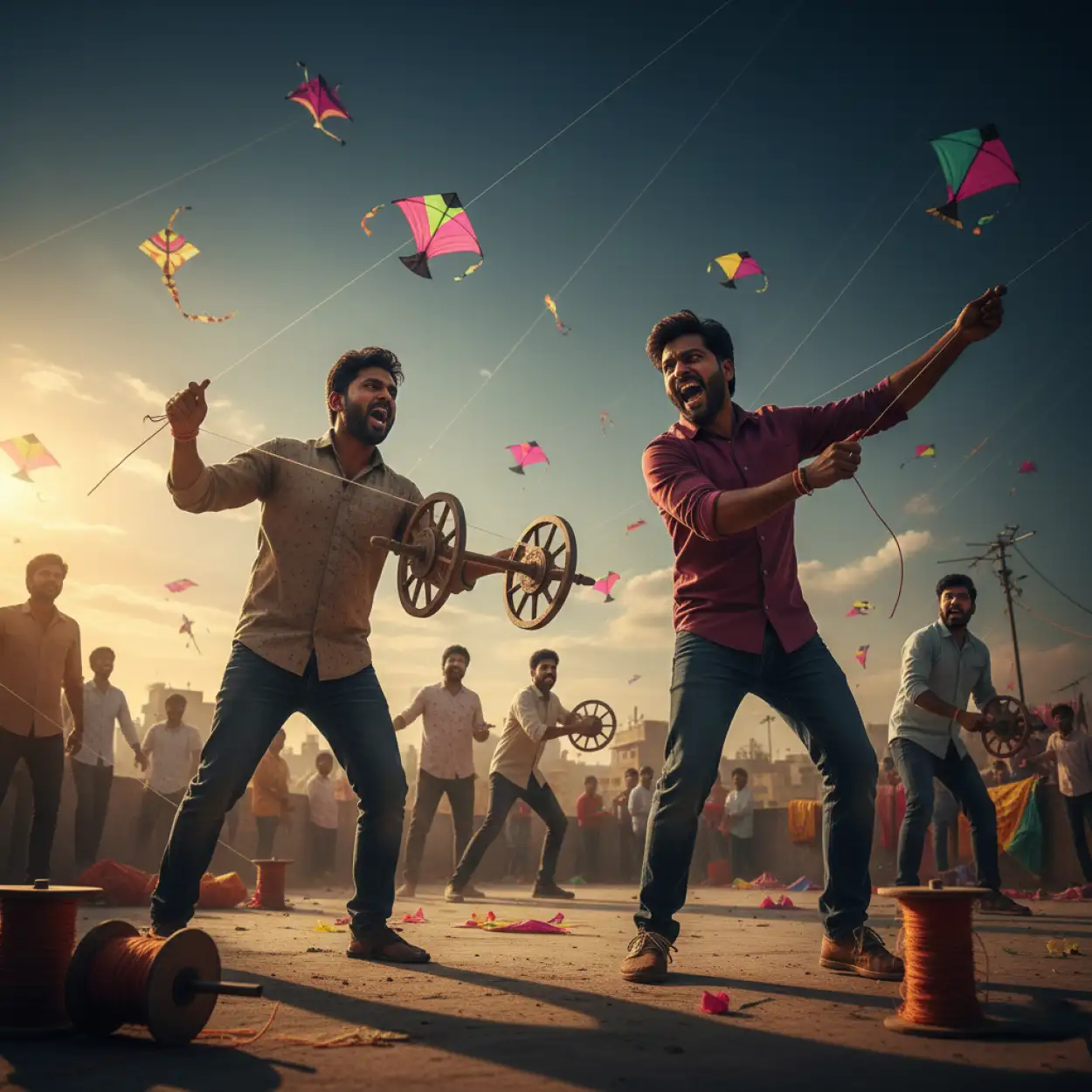 makar sankranti background traditional art