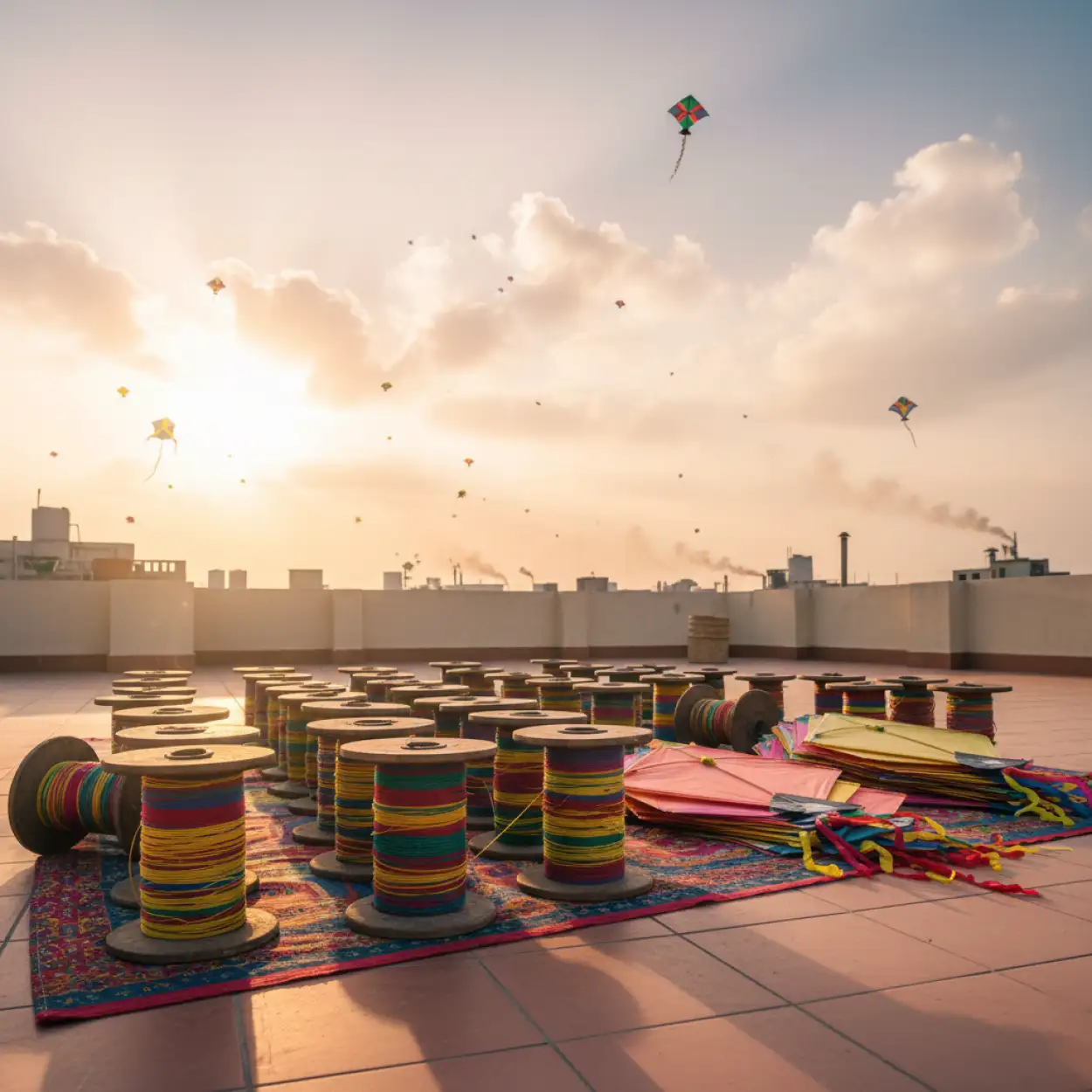 makar sankranti background traditional home decor