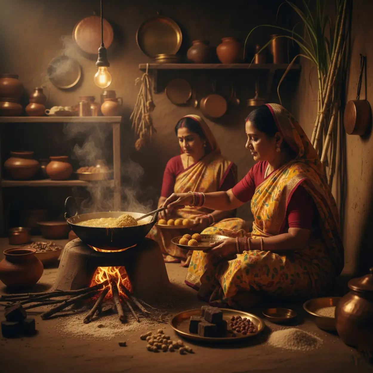 makar sankranti background traditional lifestyle india