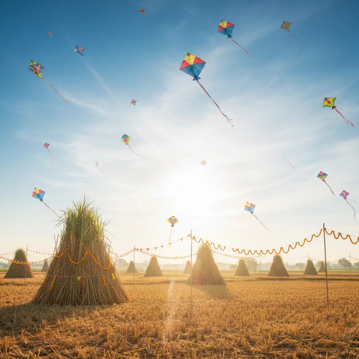 makar sankranti background winter sunlight india