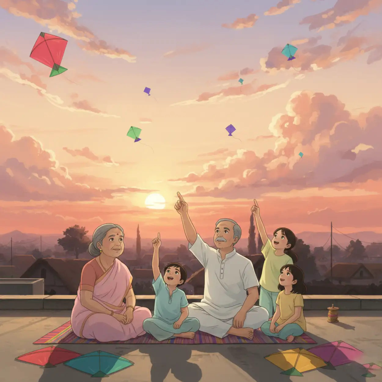 makar sankranti greeting card background