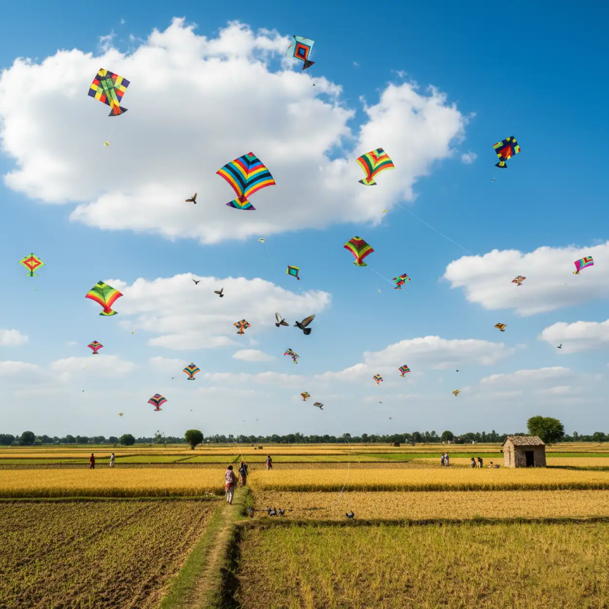 makar sankranti sky background