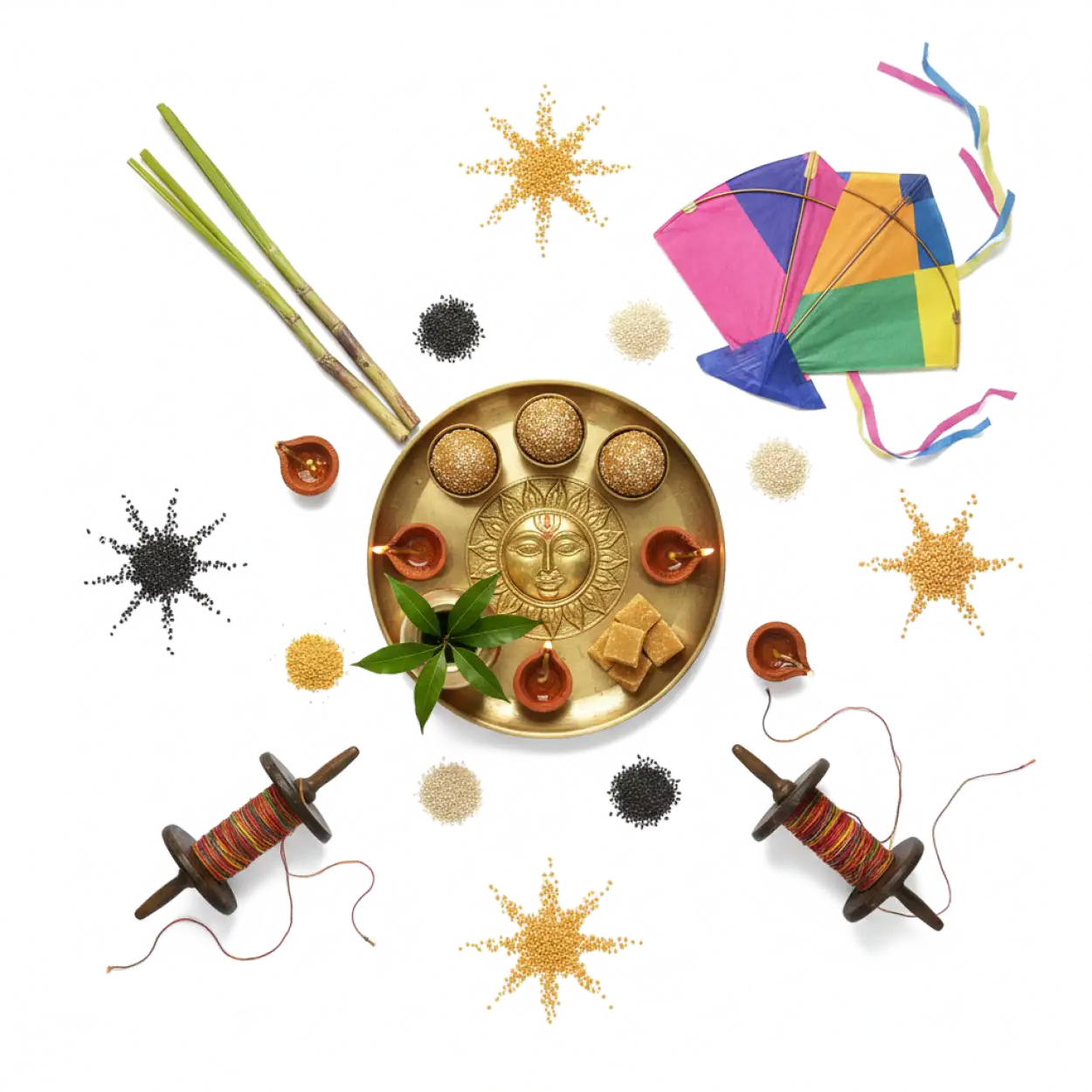 makar sankranti traditional png design