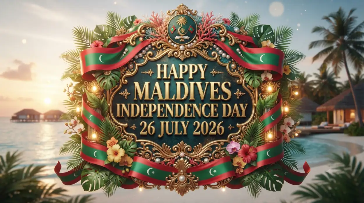 Free Download Maldives Independence Day Frame Png - High Quality Maldives Independence Day 2026 Transparent PNG