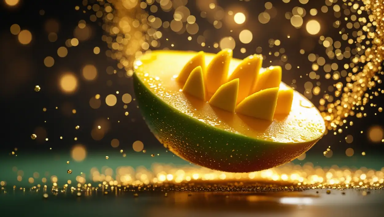 mango background with sunlight and shadows