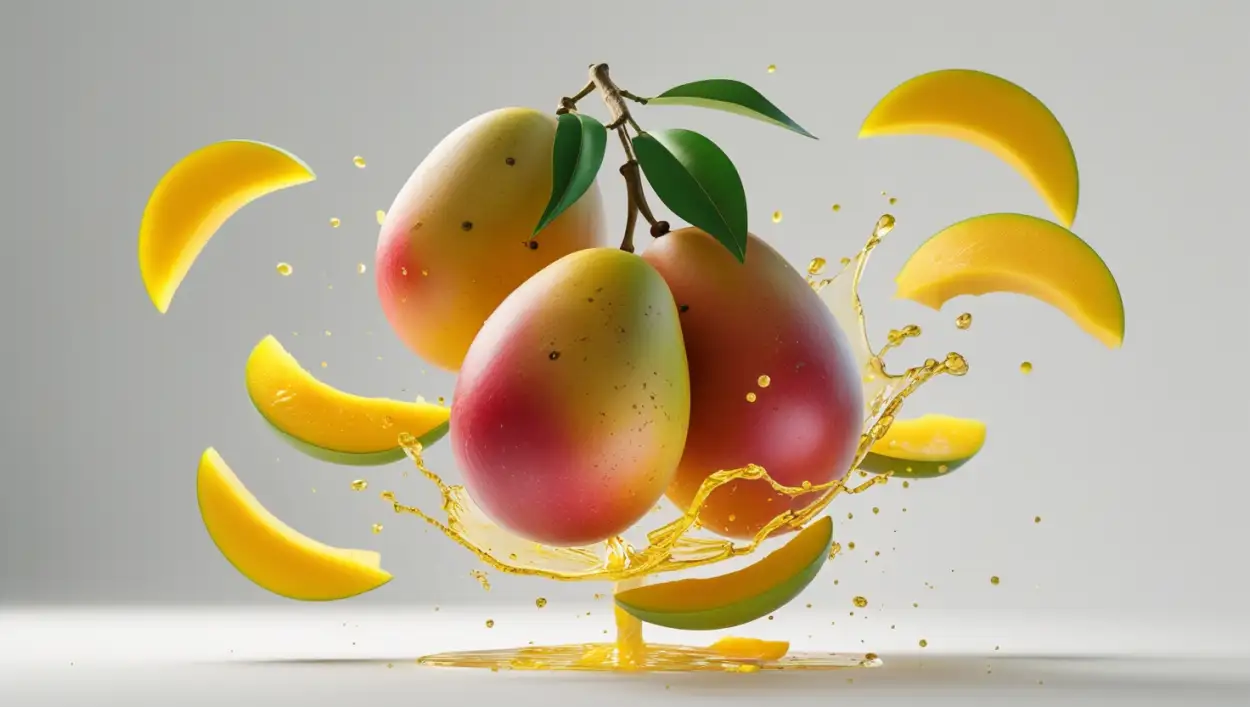 mango background with watercolor effect