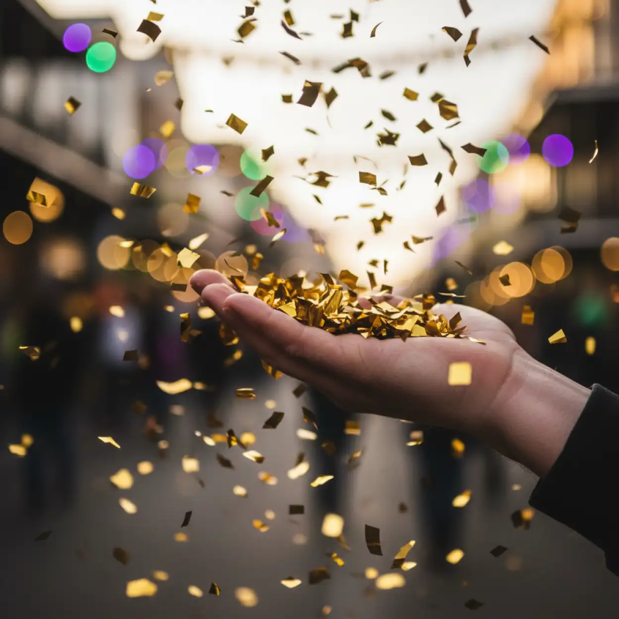 Free Download Mardi Gras Golden Confetti Background - High Quality Mardi Gras Background Background