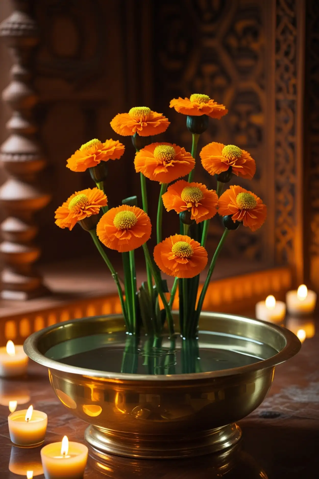 Marigold Flower Photo In Full Bloom - Royalty Free Marigold Flower Image | Pngmagic Free Download Marigold Flower Photo In Full Bloom - High Quality Marigold Flower Background
