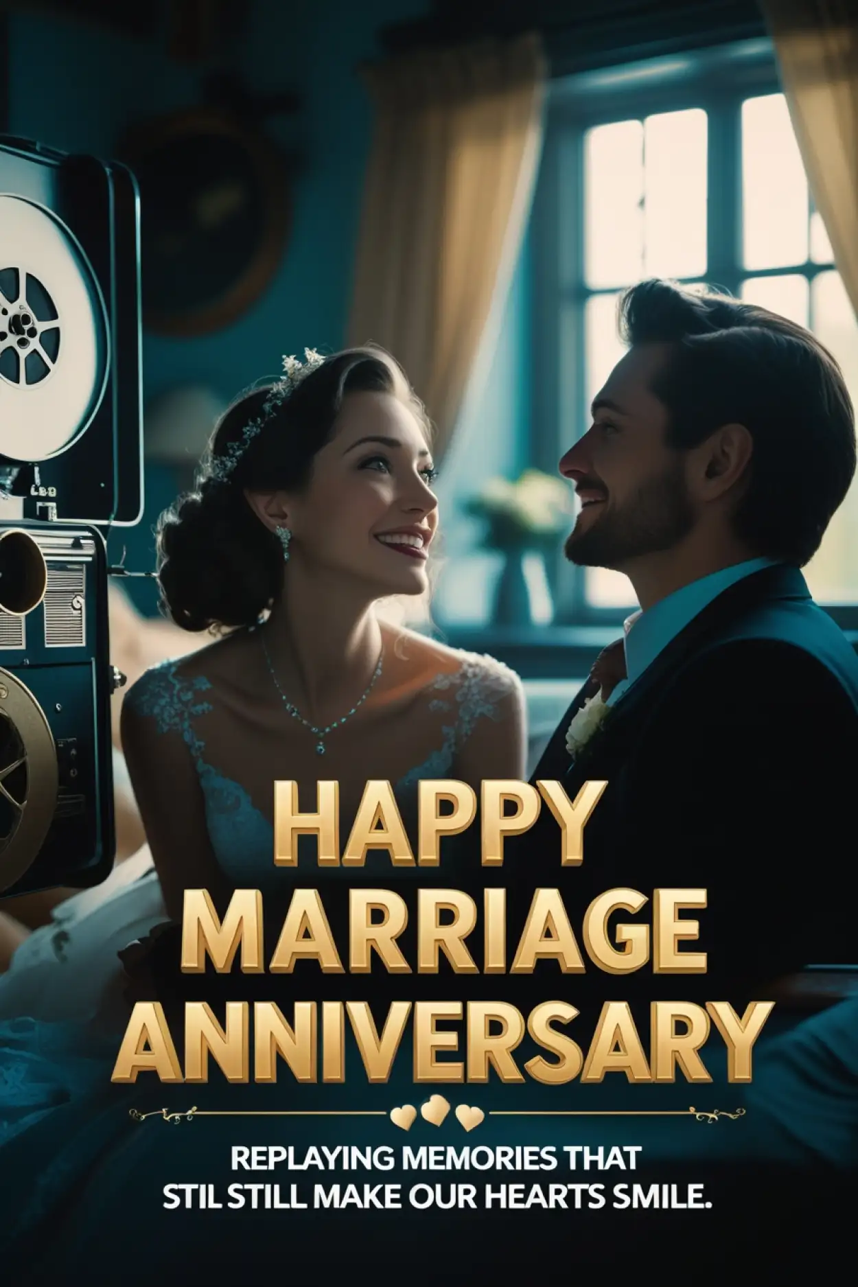 Free Download Marriage Anniversary AI-generated Greeting Image Prompt - High Quality Happy Marriage Anniversary Background