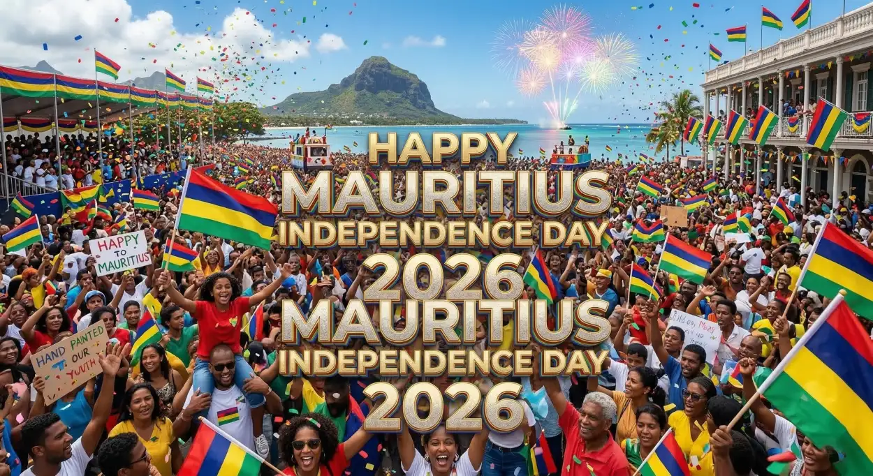 Free Download Mauritius Independence Day 2026 Celebration Banner - High Quality Happy Mauritius Independence Day 2026 Image