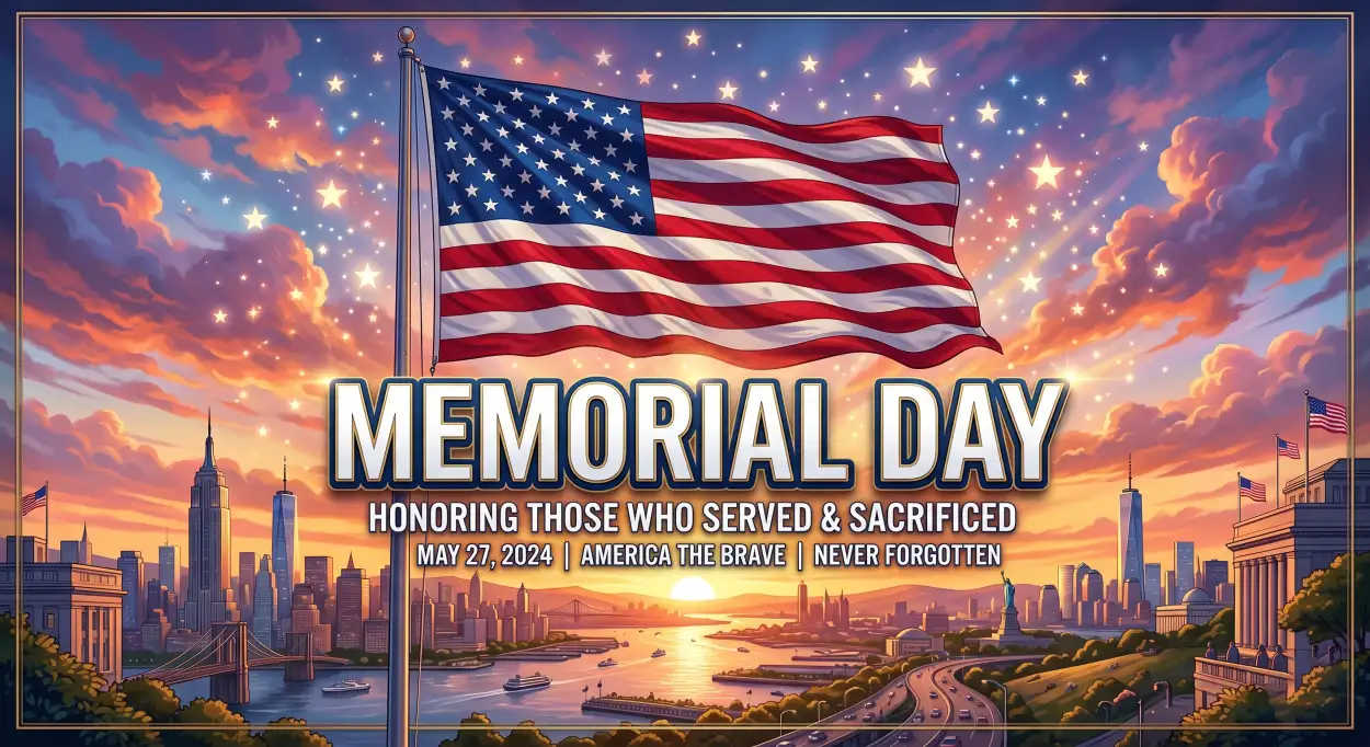 Free Download Memorial Day 2026 Emotional Patriotic Poster Art - High Quality Morial Day 2026 Image