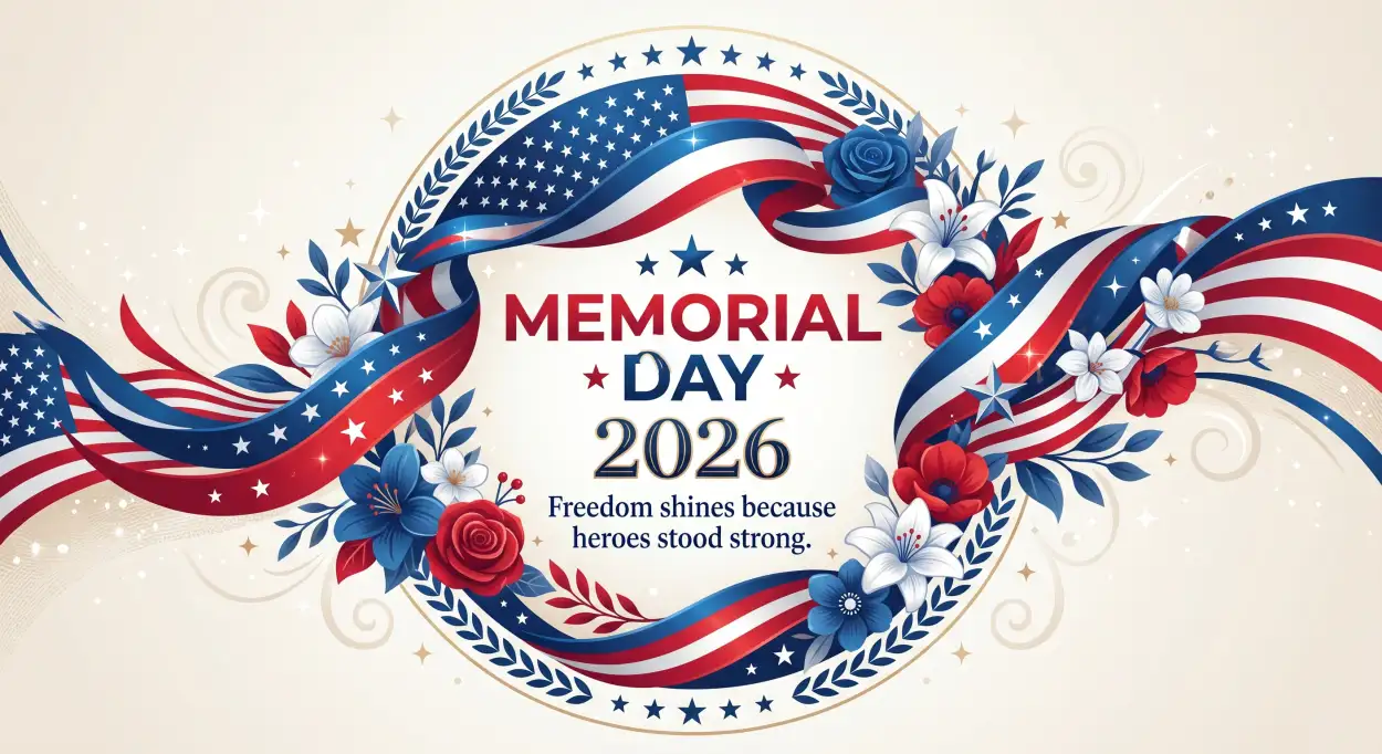 Free Download Memorial Day 2026 Modern Usa Patriotic Designs - High Quality Morial Day 2026 Image