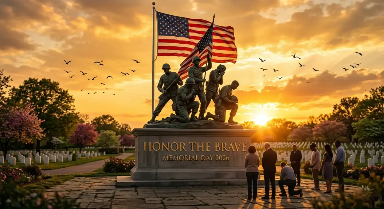 Free Download Memorial Day 2026 Sunrise Tribute Wallpaper - High Quality Memorial Day 2026 Image
