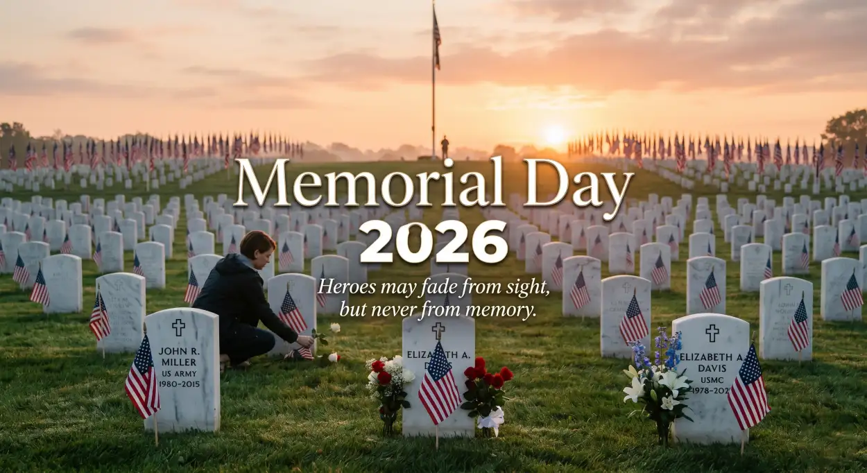 Free Download Memorial Day 2026 Tribute Social Media Templates - High Quality Morial Day 2026 Image