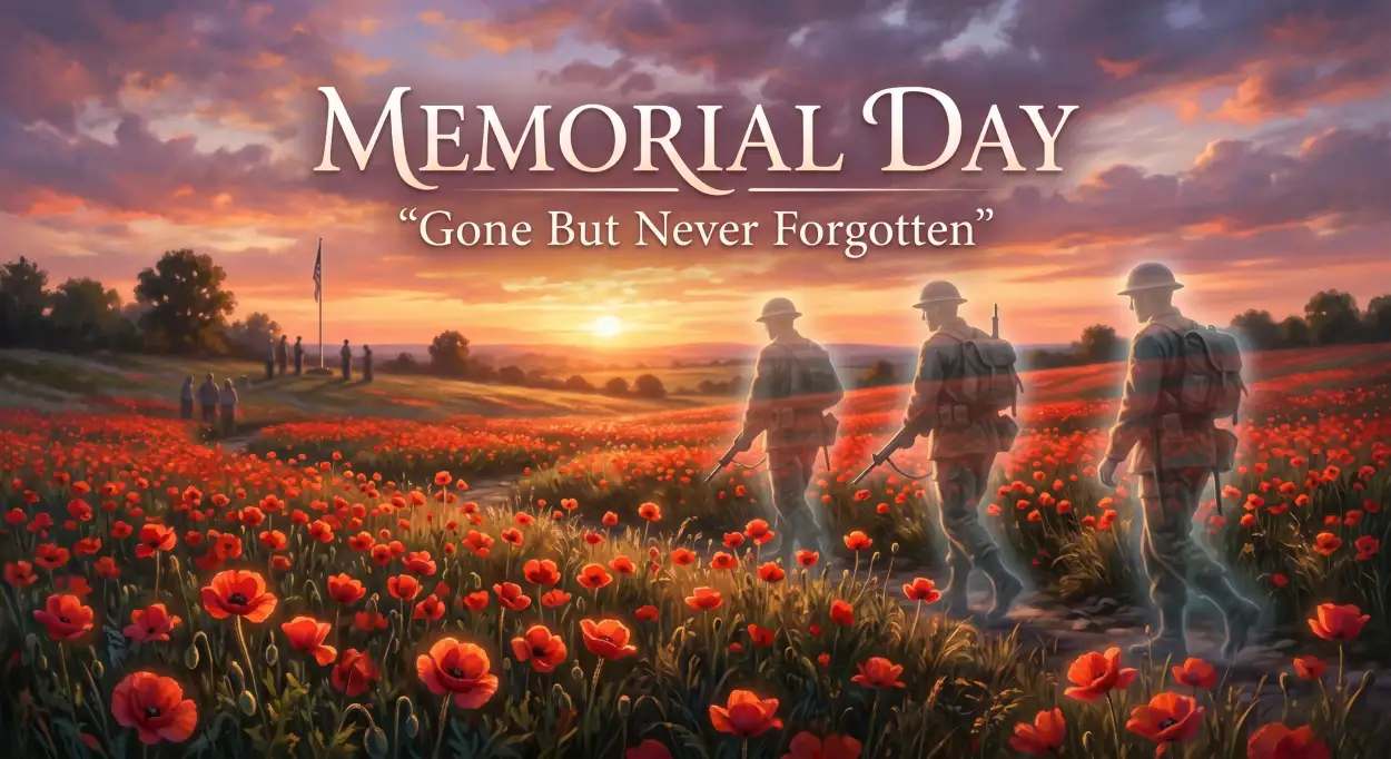 Free Download Memorial Day Greeting Card For Friends And Family 2026 - High Quality Memorial Day Greeting Card 2026 Image