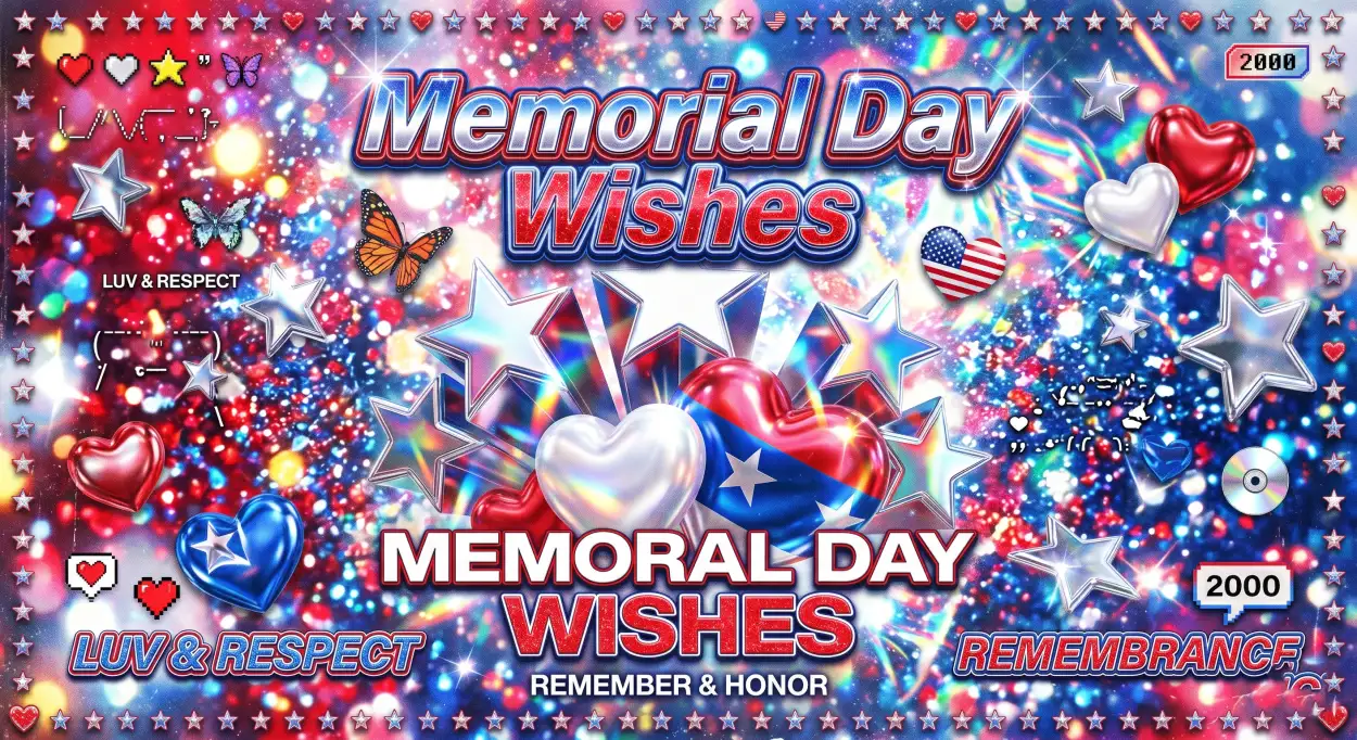 Free Download Memorial Day Greeting Card Red White Blue Theme 2026 - High Quality Memorial Day Greeting Card 2026 Image