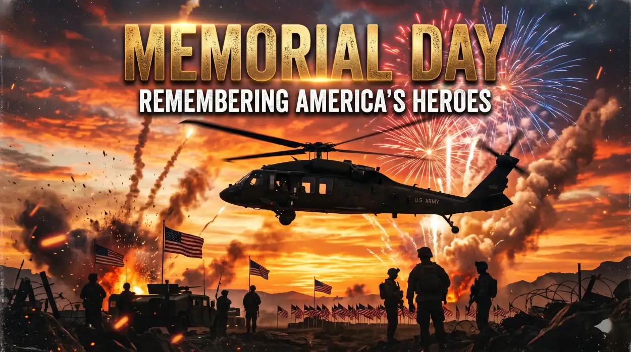 Free Download Memorial Day Greeting Card With Air Force Tribute 2026 - High Quality Memorial Day Greeting Card 2026 Image
