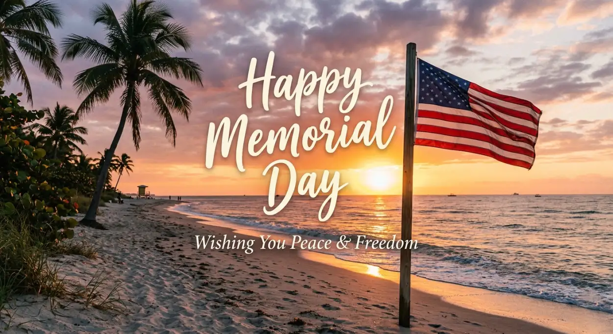 Free Download Memorial Day Greeting Card With Freedom Quotes 2026 - High Quality Memorial Day Greeting Card 2026 Image