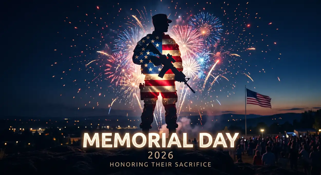 Free Download Memorial Day Greeting Card With Remembrance Theme 2026 - High Quality Memorial Day Greeting Card 2026 Image