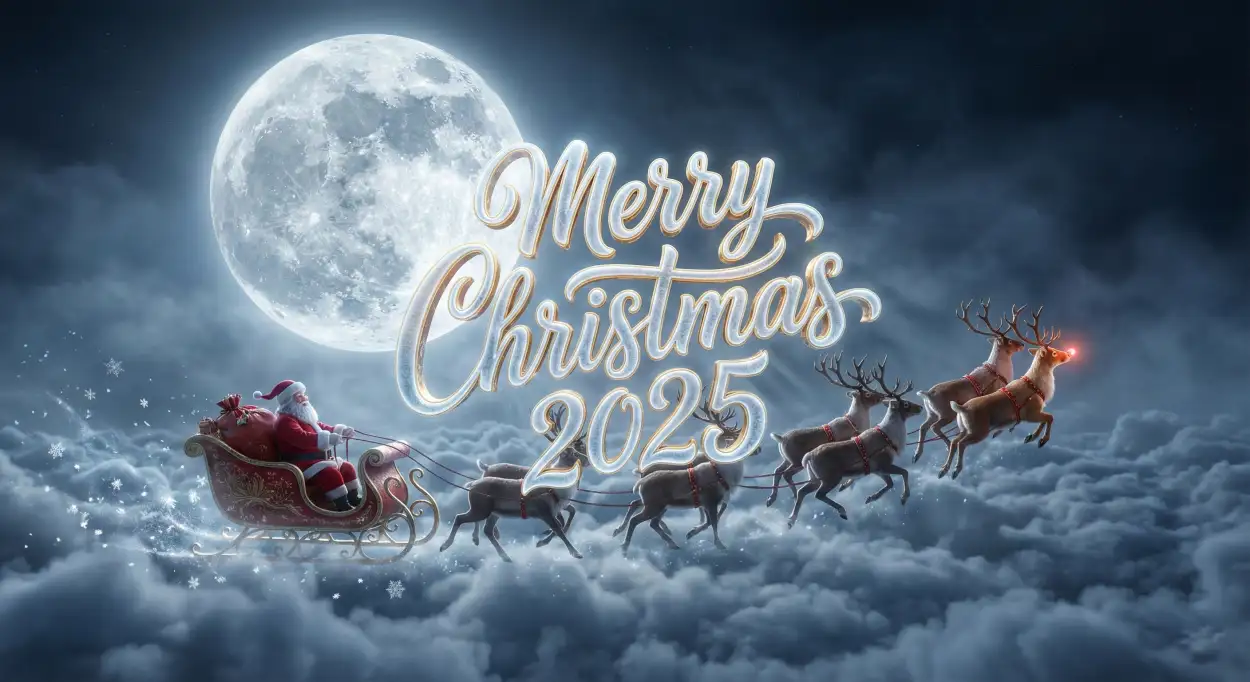 merry christmas 2025 event banner design