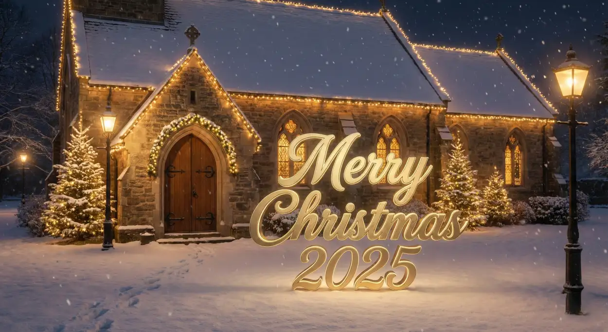 merry christmas 2025 festival poster background