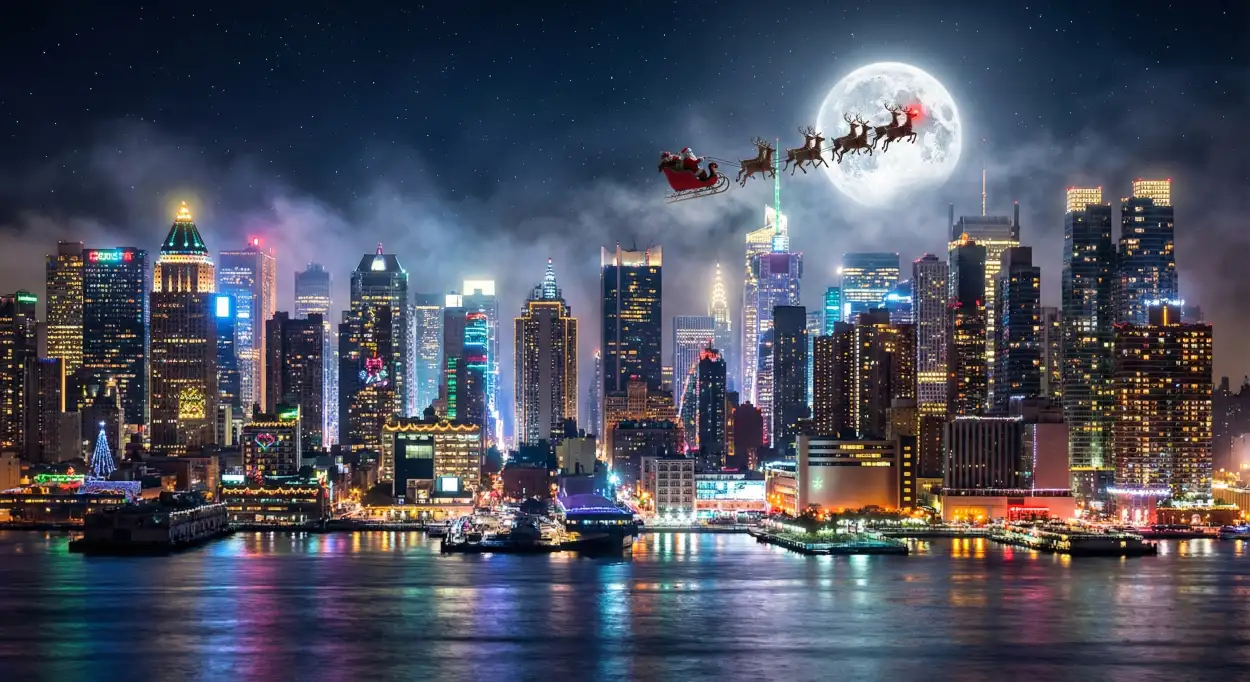 merry christmas 3d render background ultra detailed