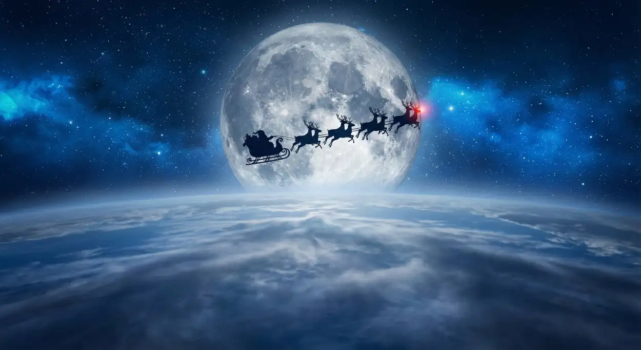 merry christmas background with colorful christmas lights