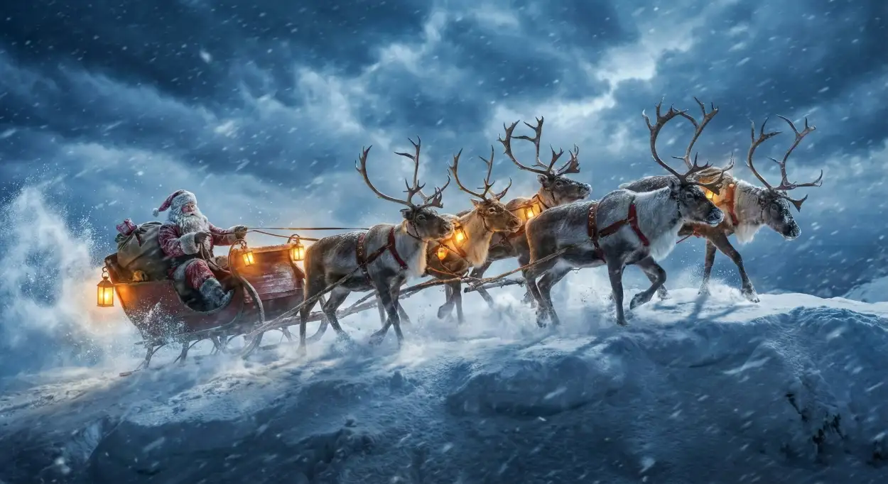 merry christmas background with fireplace cozy room