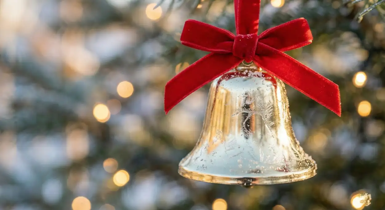 merry christmas background with santa workshop scene