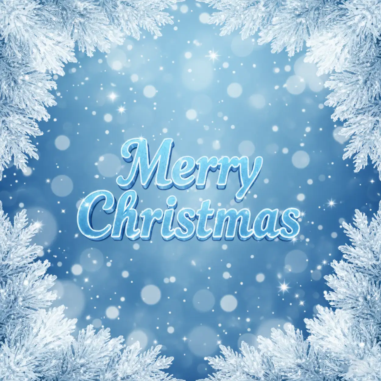 merry christmas night background with glowing stars