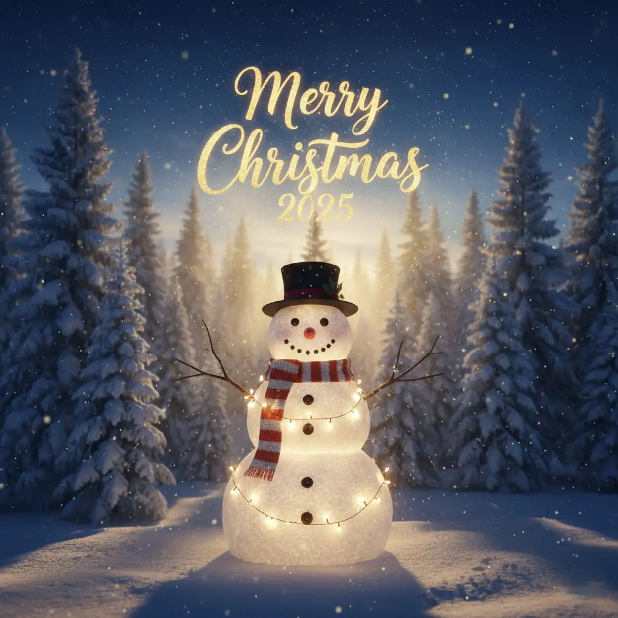 merry christmas wishes winter night 2025