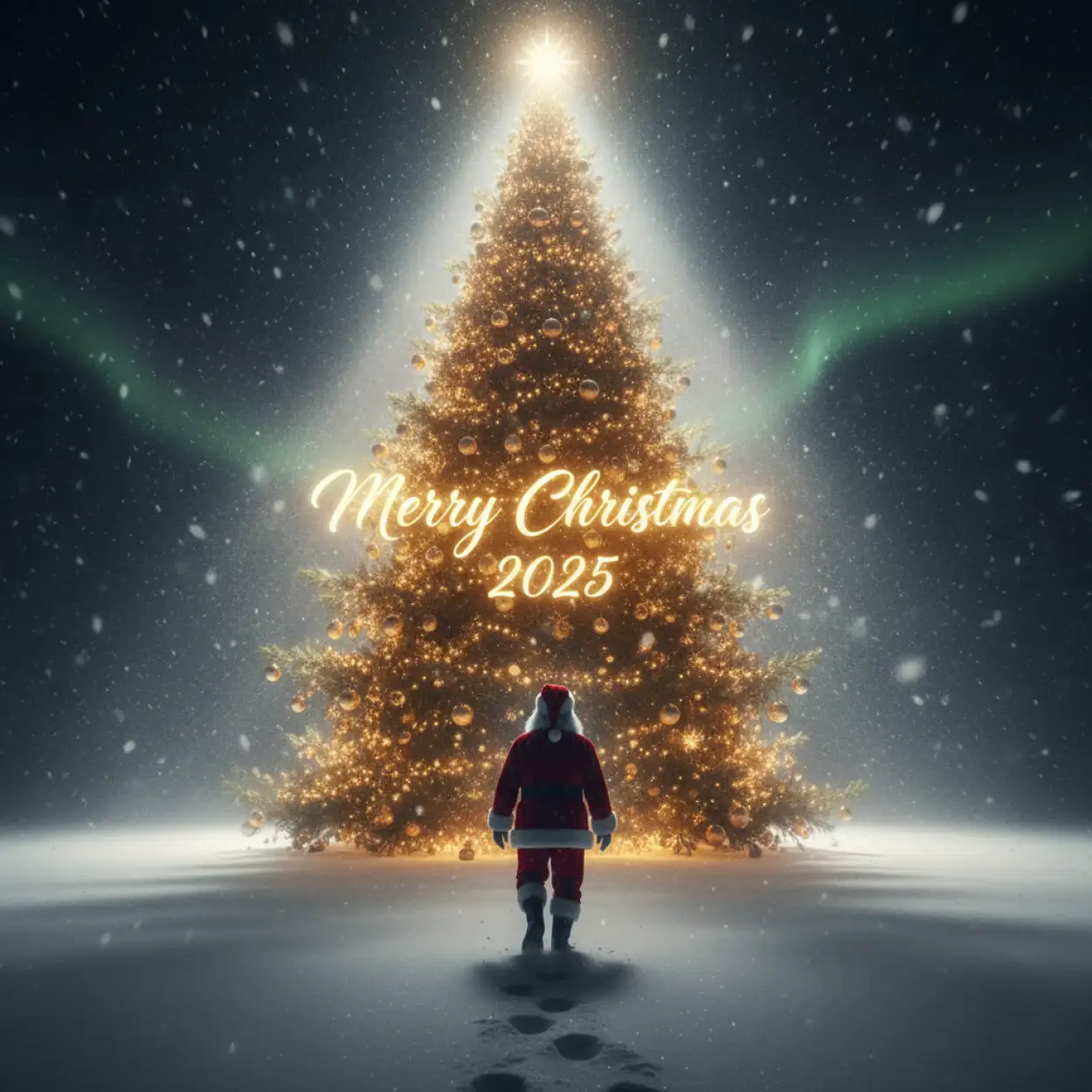 merry christmas wishes with christmas tree 2025