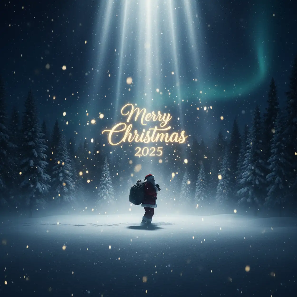merry christmas wishes with lights 2025