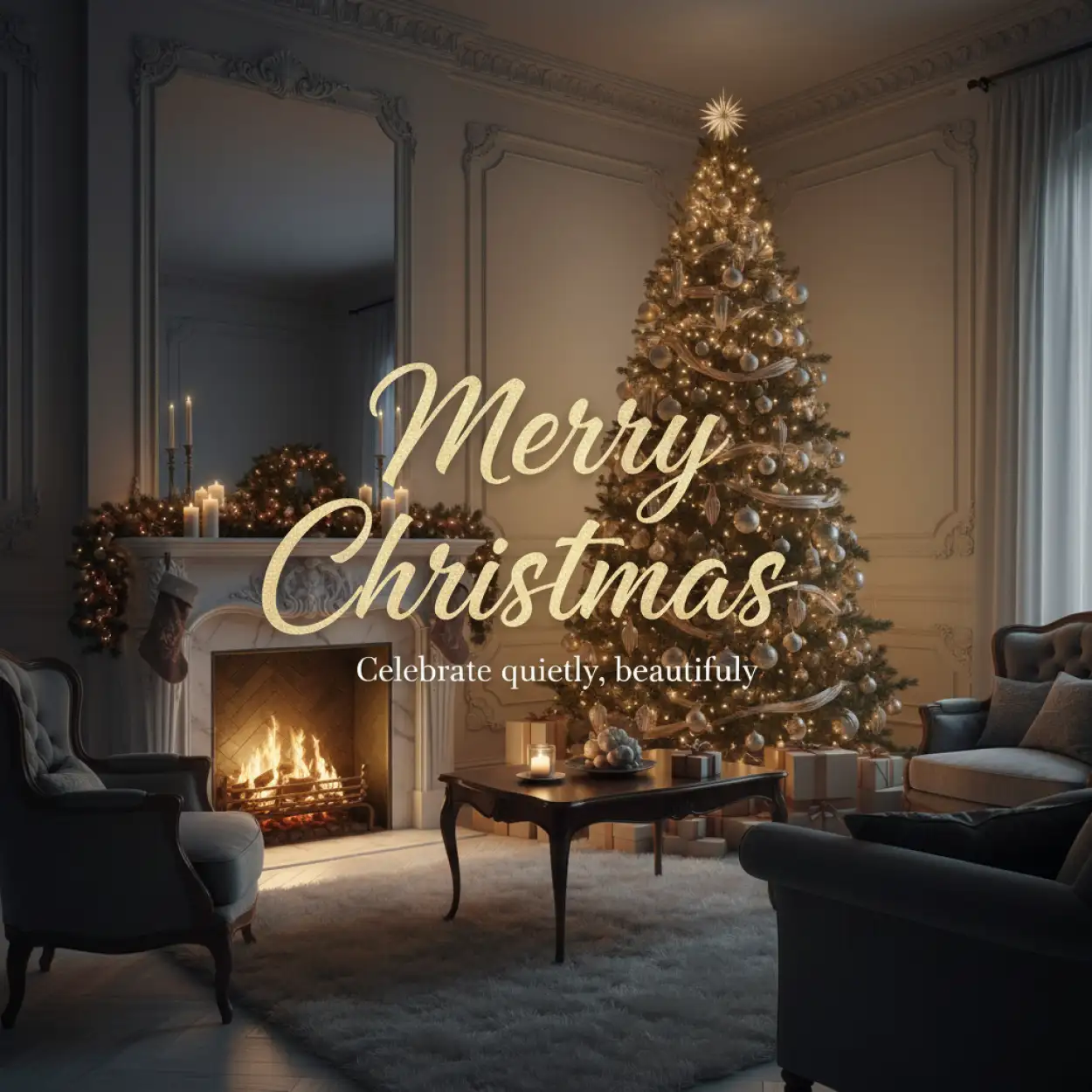 Merry Christmas wishes with Santa Claus images
