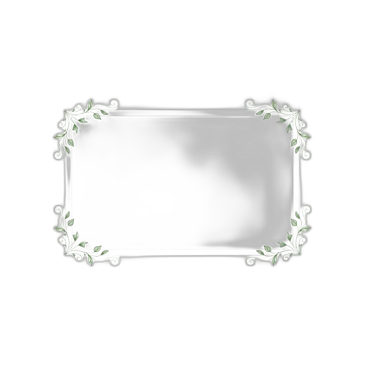 minimal floral frame png transparent