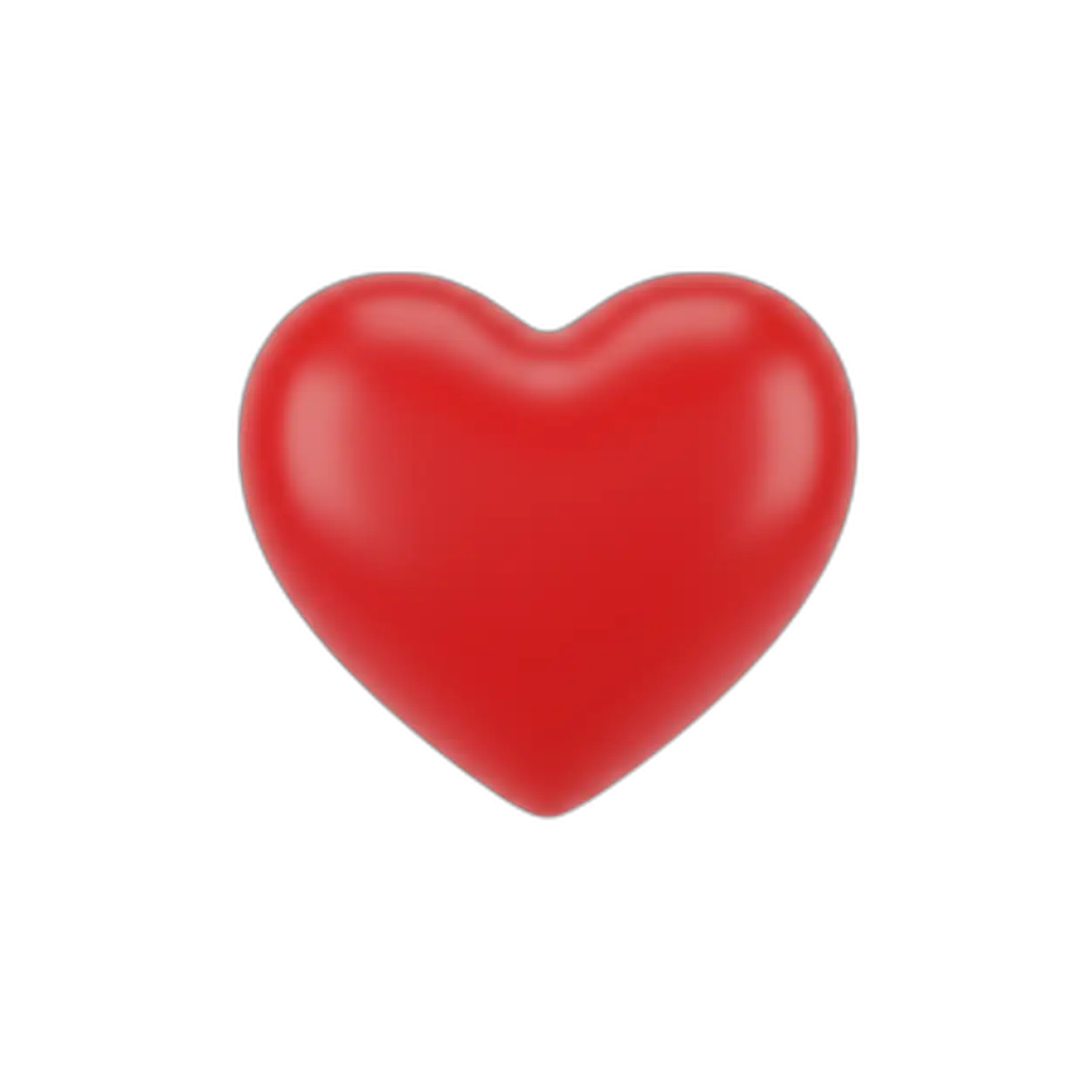 minimal red heart png transparent