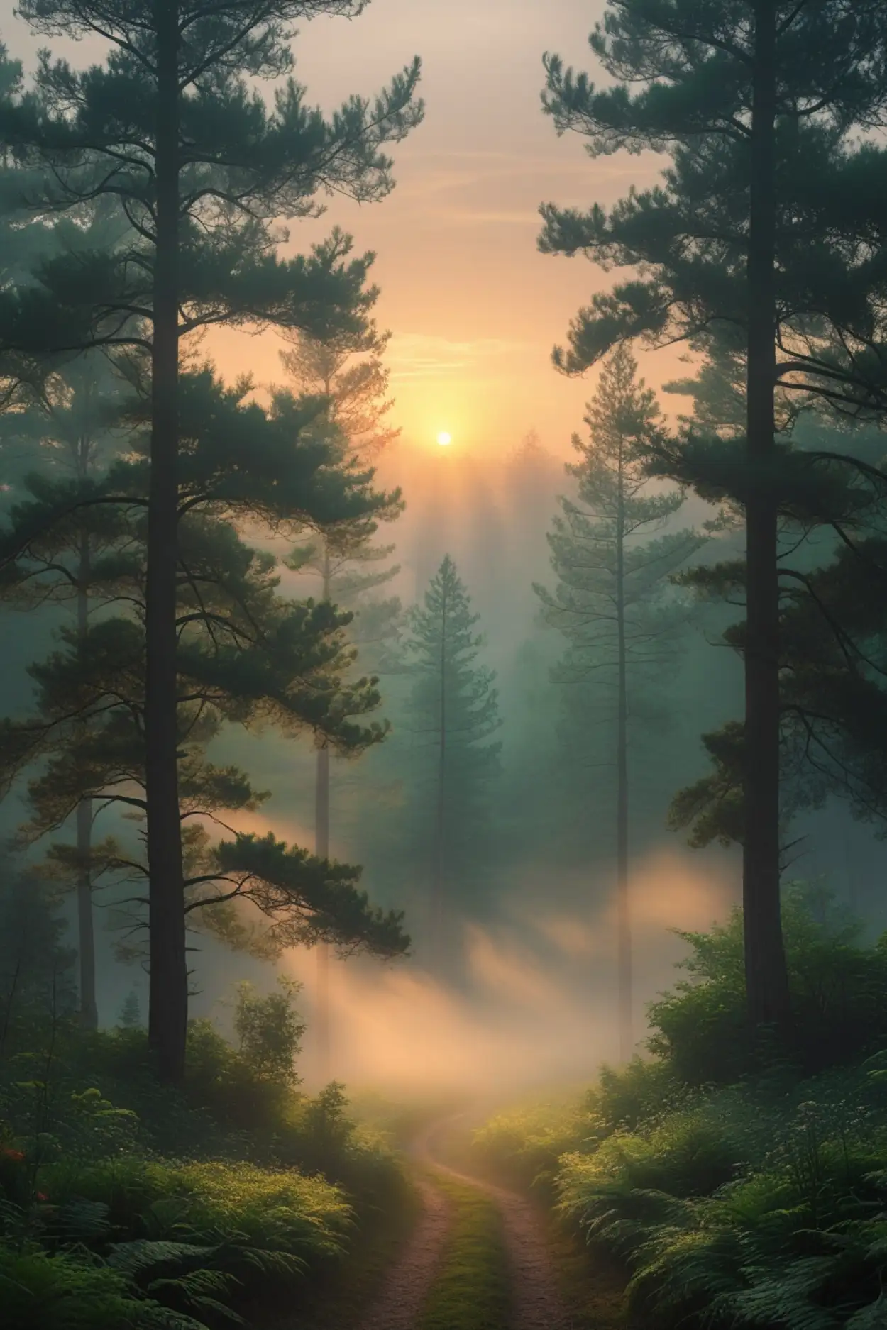 Minimalist forest background for World Forest Day